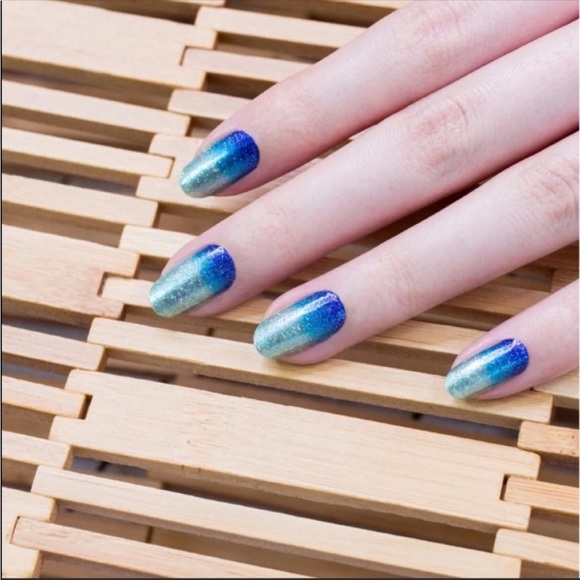 Color Street Other - *Retired* Color Street: Long Time No Sea | Mint Blue Glitter Ombre Gradient
